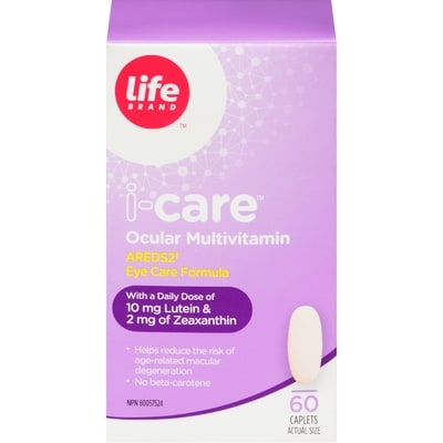 Life Brand i-care Ocular Multivitamin 60 Caplets - 60 ea