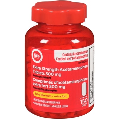 Life Brand Acetaminophen Extra Strength 500Mg 150 ea, $0.09/1ea