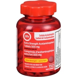 Life Brand Acetaminophen Extra Strength 500Mg Easy To Swallow 150 ea, $0.09/1ea