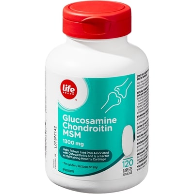Life Brand Glucosamine Chondroitin MSM 1300 mg 120 Caplets 120 ea, $0.13/1ea