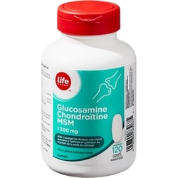 Life Glucosamine chondroïtine MSM 1 300 mg, 120 caplets 120 ea, 0,14 $/1ch