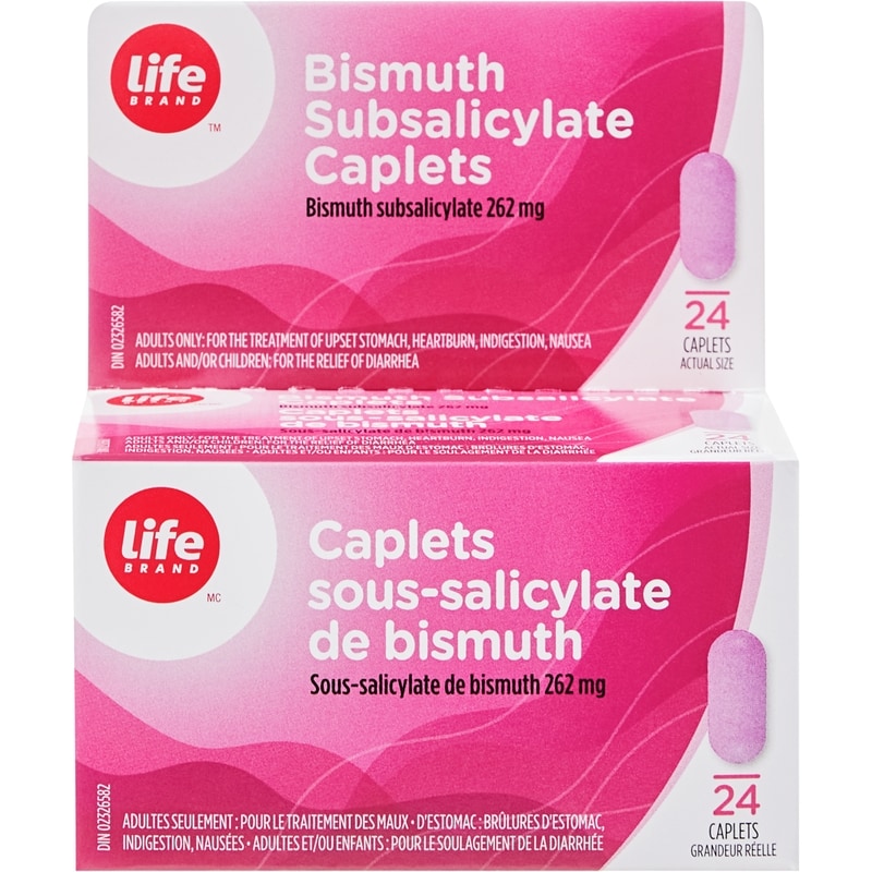 Bismuth Subsalicylate 262 mg 24 Caplets