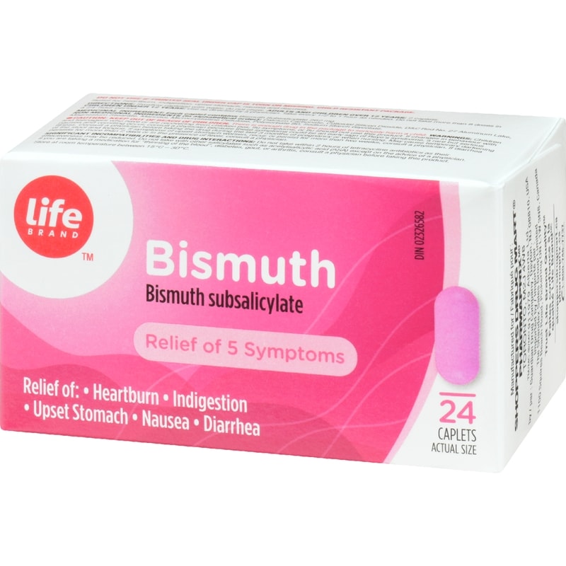 Bismuth Subsalicylate 262 mg 24 Caplets