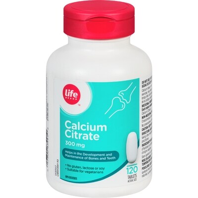 Life Brand Calcium Citrate 300Mg 120 Tablets 120 ea, $0.08/1ea
