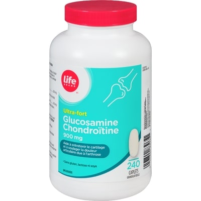 Life Glucosamine chondroïtine ultra fort à 900 mg, 240 caplets 240 ea, 0,16 $/1ch