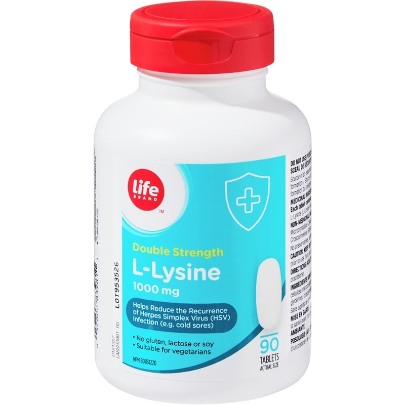 Double Strength L-Lysine 1000 mg 90 Tablets