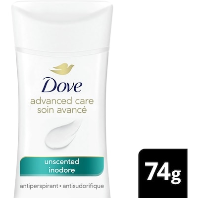 Dove Soin Avancé Antisudorifique Inodore 74 g, 12,15 $/100g