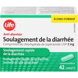Life Soulagement de la diarrhée 42 ea, 0,52 $/1ch