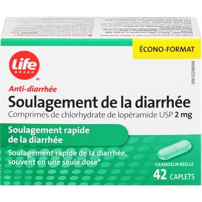 Life Soulagement de la diarrhée 42 ea, 0,52 $/1ch