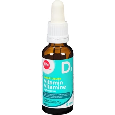 Life Brand Liquid Vitamin D 1000Iu 25Ml 25 ml, $0.34/1ea