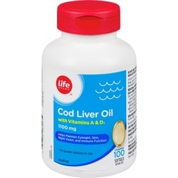 Cod Liver Oil With Vitamin A & D3, 1100 Mg, 100 Softgels