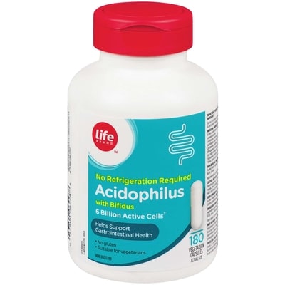 Life Brand Acidophilus with Bifidus 6 billion active cells 180 ea, $0.10/1ea