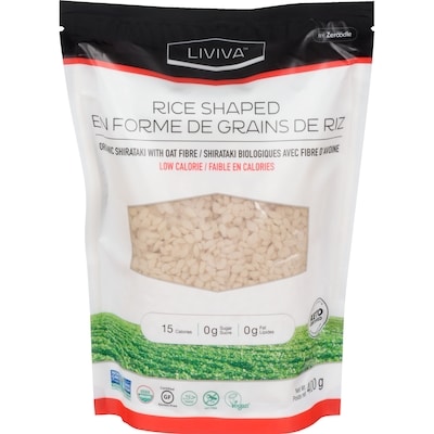 LIVIVA Shirataki Pasta Rice with Oat 400 g, $1.50/100g