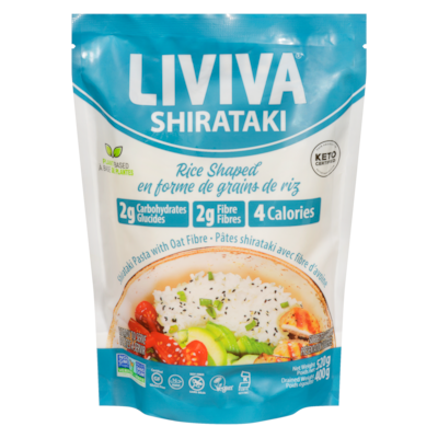LIVIVA Riz aux pâtes Shirataki avec avoine 400 g, 1,50 $/100g