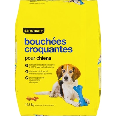 Sans Nom Bouchées croquantes pour chiens 15.8 kg, 0,25 $/100g