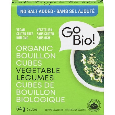 Go Bio Organic Bouillon Cubes, Vegetable 54 g, $7.39/100g