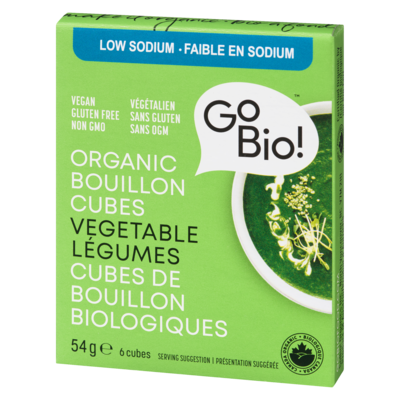 Organic Bouillon Cubes Vegetable, Low Sodium