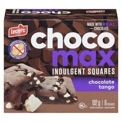 Leclerc Indulgent Squares Chocolate Tango 192 g, $1.30/100g