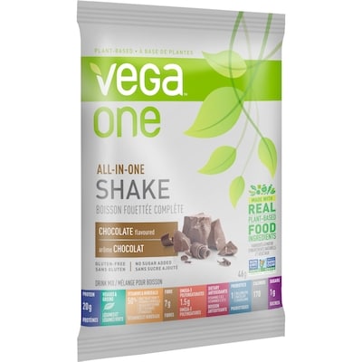 Vega All-in-One Protein Powder, Chocolate, Sachet 46 g, $9.76/100g