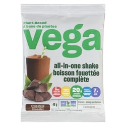 Vega All-in-One Protein Powder, Chocolate, Sachet 46 g, $9.33/100g