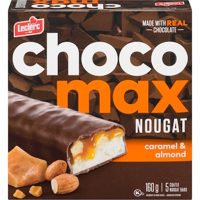 Leclerc Chocomax Coated Nougat Bars Caramel & Almond 160 g, $1.87/100g