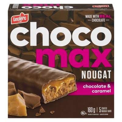 Leclerc Coated Nougat Bars Chocolate & Caramel 160 g, $1.87/100g