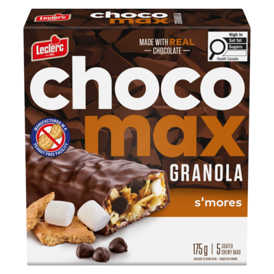 Leclerc Chocomax Granola S'mores 5 Coated Chewy Bars 175 g, $2.29/100g