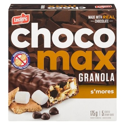 Leclerc Chocomax Granola S'mores 5 Coated Chewy Bars 175 g, $2.57/100g
