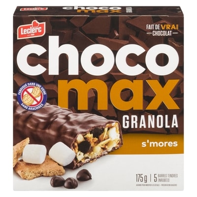 Leclerc 5 barres granola tendres enrobées S’mores 175 g, 2,57 $/100g