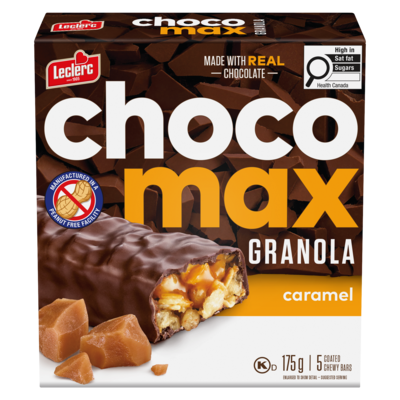 Leclerc Chocomax Coated Chewy Bars Granola Caramel 175 g, $2.29/100g