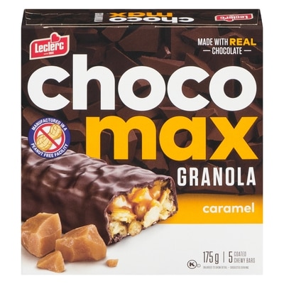 Leclerc Chocomax Coated Chewy Bars Granola Caramel 175 g, $2.57/100g