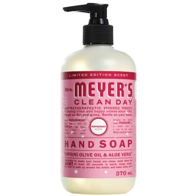 Mrs. Meyer's Clean Day Hand Soap Peppermint Scent Limited Edition Scent 370 ml, $2.16/100ml