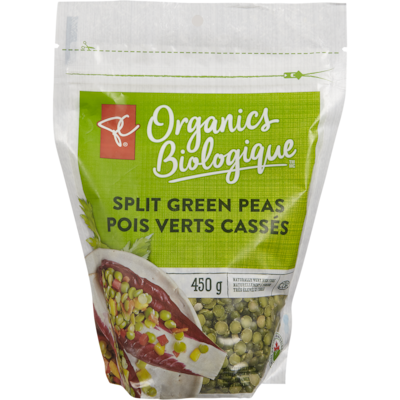 PC Organics Organic Split Green Peas 450 g, $0.78/100g