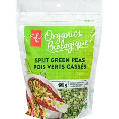 PC Biologique Pois Verts Fendus 450 g, 0,78 $/100g
