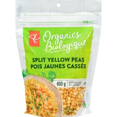 PC Organics Organic Split Yellow Peas 450 g, $0.73/100g