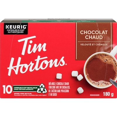 Tim Hortons Dosette K-Cup chocolat chaud, original 10 ea, 1,60 $/1ch