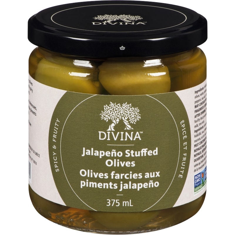 Divina Krunch Olives Stuffed with Jalapeno Peppers - 221 g