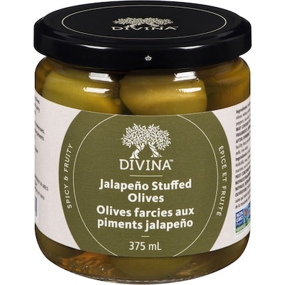 Divina Krunch Olives farcies aux jalapenos 221 g, 3,62 $/100g