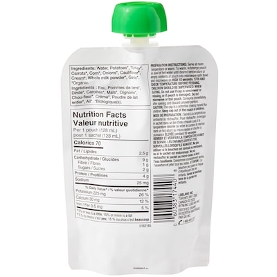 Purée pour bébé Légumes et dinde Biologique 