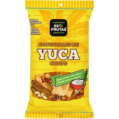 SS Frutas Sour Cream and Onion Yuca Crisps 85 g, $2.35/100g