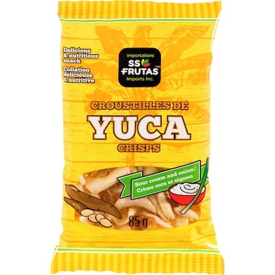 SS Frutas Croustilles de yucca, saveur crème sure et oignon 85 g, 2,35 $/100g