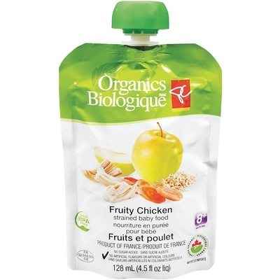 PC Organics Fruity Chicken Strained Baby Food 128 ml, $1.95/100ml
