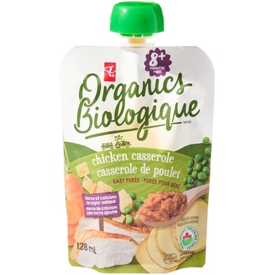 PC Organics Chicken Casserole Baby Puree, Organic 128 ml, $1.95/100ml