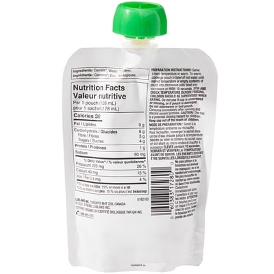 Purée pour bébé Carottes Biologique