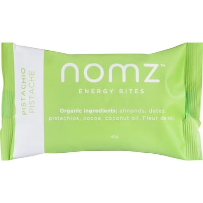 Nomz Energy Bites, Pistachio 40 g, $8.73/100g