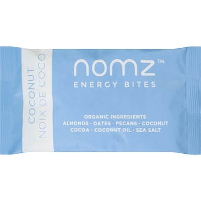 Nomz Bouchées d’énergie, noix de coco 40 g, 9,98 $/100g