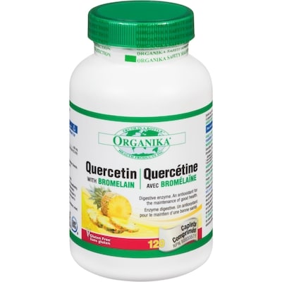 Organika Quercétine avec bromélaïne, 120 comprimés 120 ea, 0,41 $/1ch
