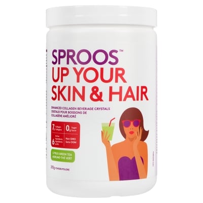 SPROOS Cristaux Votre peau & vos cheveux, agrume et thé vert 283 g, 16,60 $/100g