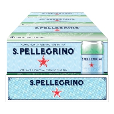 San Pellegrino Sparkling Carbonated Mineral Water, 8-Pack 8x330.0 ml, $0.36/100ml