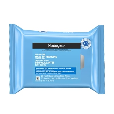 Neutrogena All-in-One Makeup Removing Cleansing Wipes 25 ea, $0.60/1ea